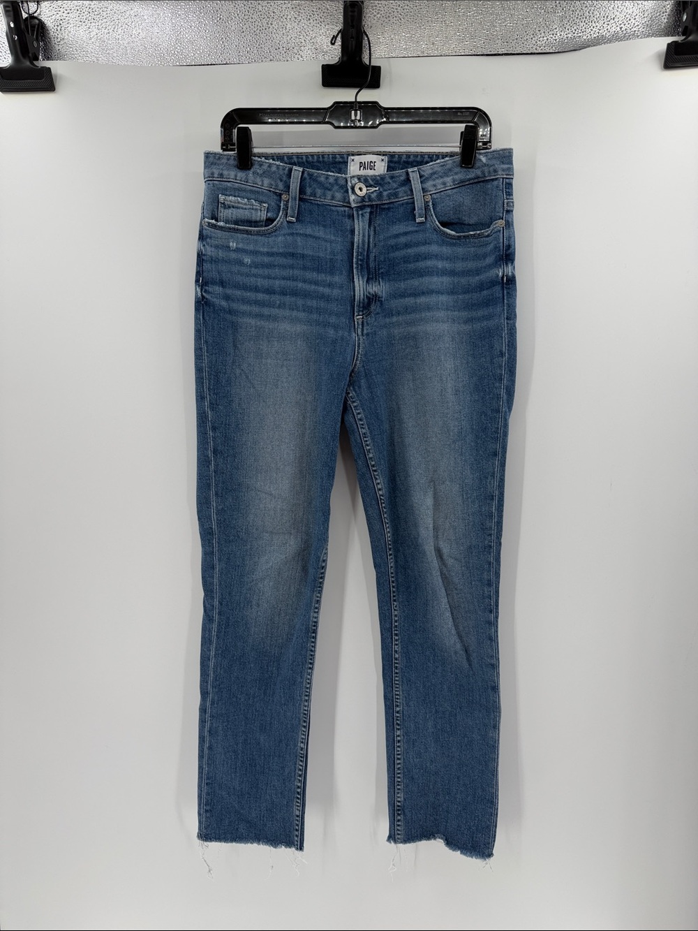 Paige Women's Hoxton Slim Jeans with raw hem - Light Wash - 30